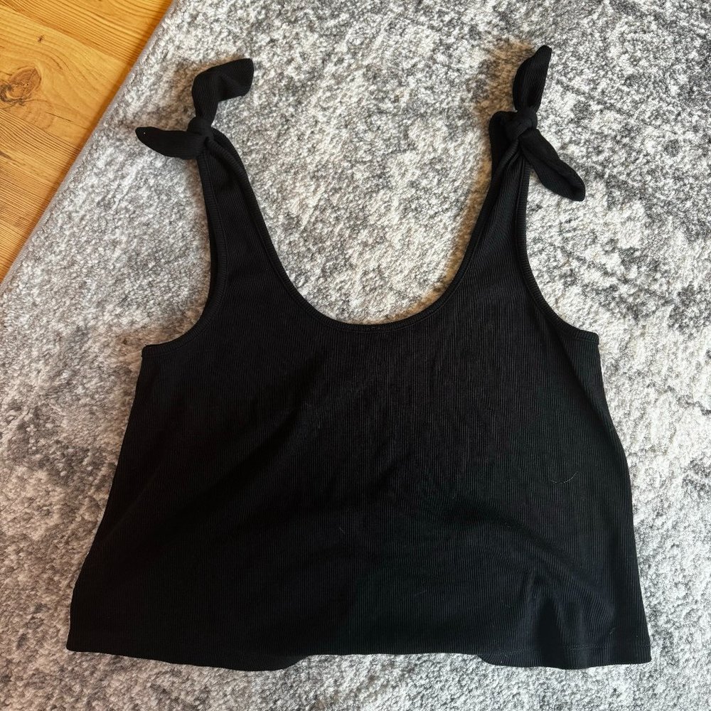 Marine Layer Sleeveless Cropped tank top with tied straps